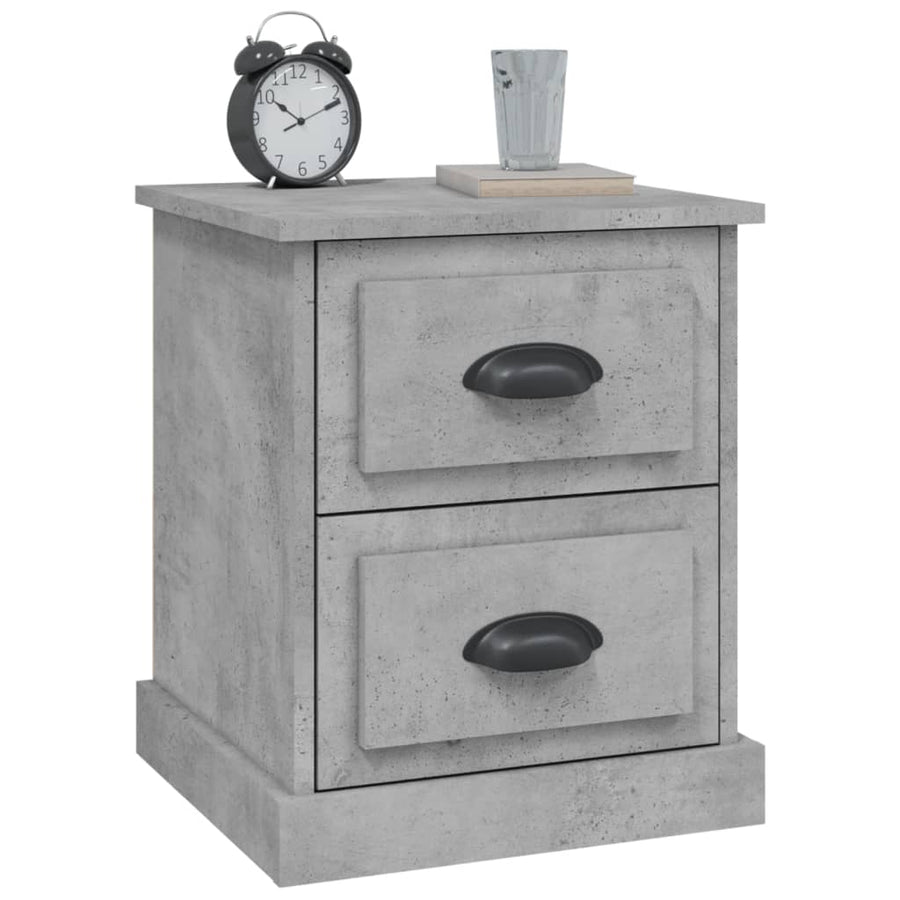 Bedside Cabinets 2 pcs Concrete Grey 39x39x47.5 cm