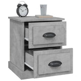 Bedside Cabinets 2 pcs Concrete Grey 39x39x47.5 cm Engineered Wood - Rear View