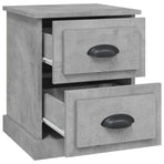 Bedside Cabinets 2 pcs Concrete Grey 39x39x47.5 cm
