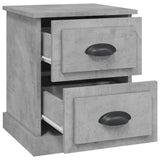 Bedside Cabinets 2 pcs Concrete Grey 39x39x47.5 cm Engineered Wood - Close-Up Angle
