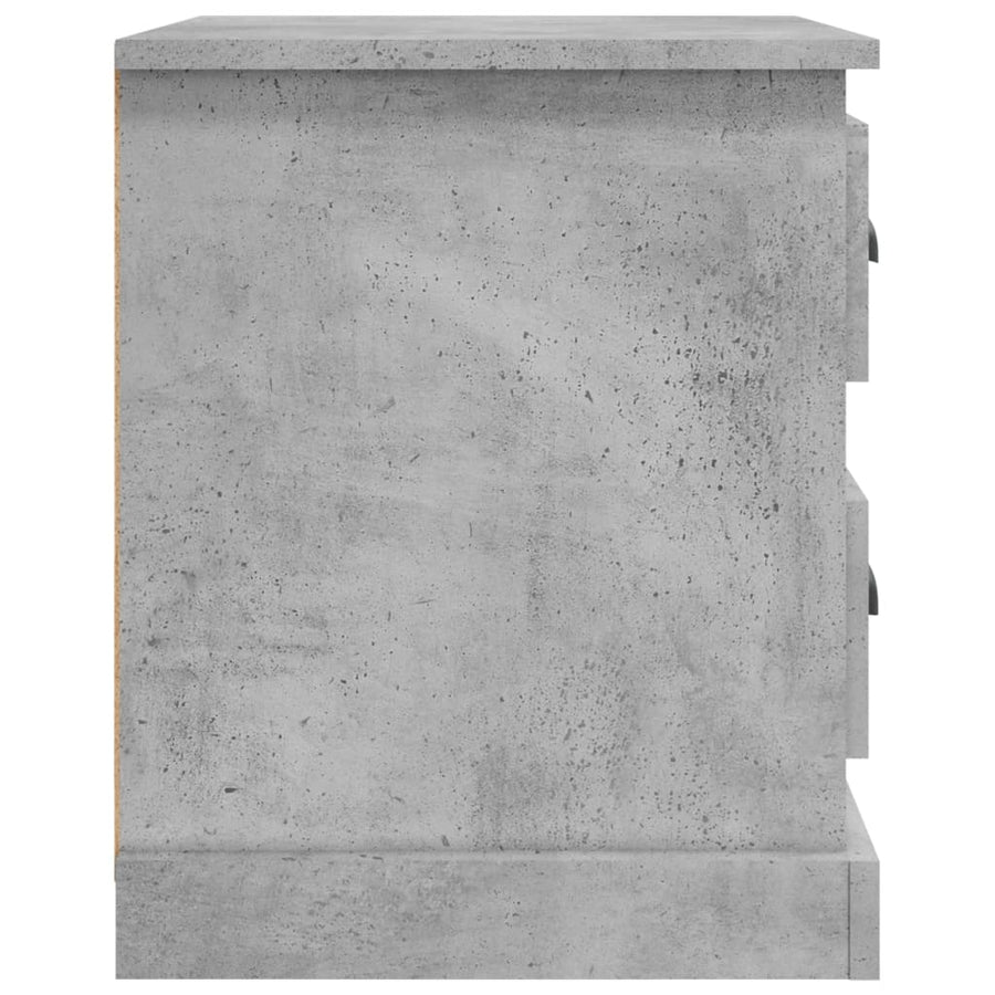 Bedside Cabinets 2 pcs Concrete Grey 39x39x47.5 cm