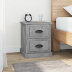 Bedside Cabinets 2 pcs Concrete Grey 39x39x47.5 cm