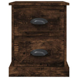 Bedside Cabinet Smoked Oak 39x39x47.5 cm Engineered Wood