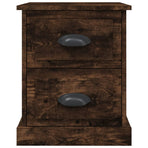 Bedside Cabinet Smoked Oak 39x39x47.5 cm Engineered Wood