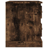 Bedside Cabinet Smoked Oak 39x39x47.5 cm Engineered Wood
