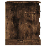 Bedside Cabinet Smoked Oak 39x39x47.5 cm Engineered Wood
