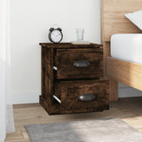 Bedside Cabinets 2 pcs Smoked Oak 39x39x47.5 cm Engineered Wood - Top-Down View