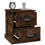 Bedside Cabinets 2 pcs Smoked Oak 39x39x47.5 cm Engineered Wood - Rear View