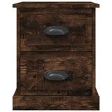 Bedside Cabinets 2 pcs Smoked Oak 39x39x47.5 cm Engineered Wood - Low Angle