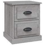 Bedside Cabinet Grey Sonoma 39x39x47.5 cm Engineered Wood - Front View
