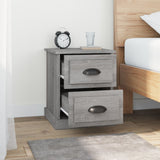 Bedside Cabinet Grey Sonoma 39x39x47.5 cm Engineered Wood - Side View