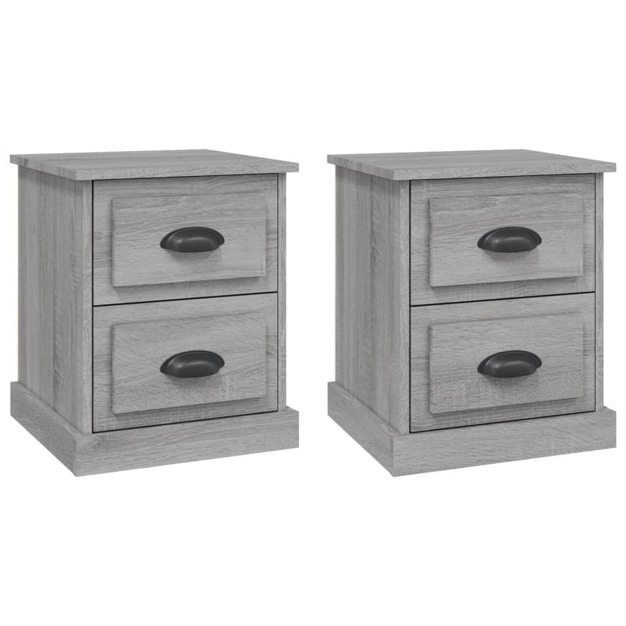 Bedside Cabinets 2 pcs Grey Sonoma 39x39x47.5 cm Engineered Wood