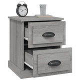 Bedside Cabinets 2 pcs Grey Sonoma 39x39x47.5 cm Engineered Wood - Rear View
