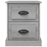 Bedside Cabinets 2 pcs Grey Sonoma 39x39x47.5 cm Engineered Wood - Low Angle