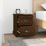 Bedside Cabinet Brown Oak 39x39x47.5 cm Engineered Wood - Side View