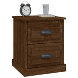 Bedside Cabinet Brown Oak 39x39x47.5 cm Engineered Wood - Top-Down View