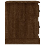 Bedside Cabinet Brown Oak 39x39x47.5 cm Engineered Wood - Low Angle