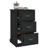 Bedside Cabinet Black 39x39x67 cm Engineered Wood - 45-Degree Angle