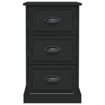 Bedside Cabinet Black 39x39x67 cm Engineered Wood