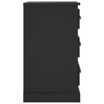 Bedside Cabinet Black 39x39x67 cm Engineered Wood