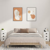 Bedside Cabinet High Gloss White 39x39x67 cm Engineered Wood - Side View