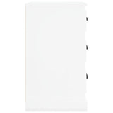 Bedside Cabinet High Gloss White 39x39x67 cm Engineered Wood