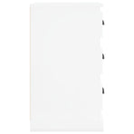 Bedside Cabinet High Gloss White 39x39x67 cm Engineered Wood