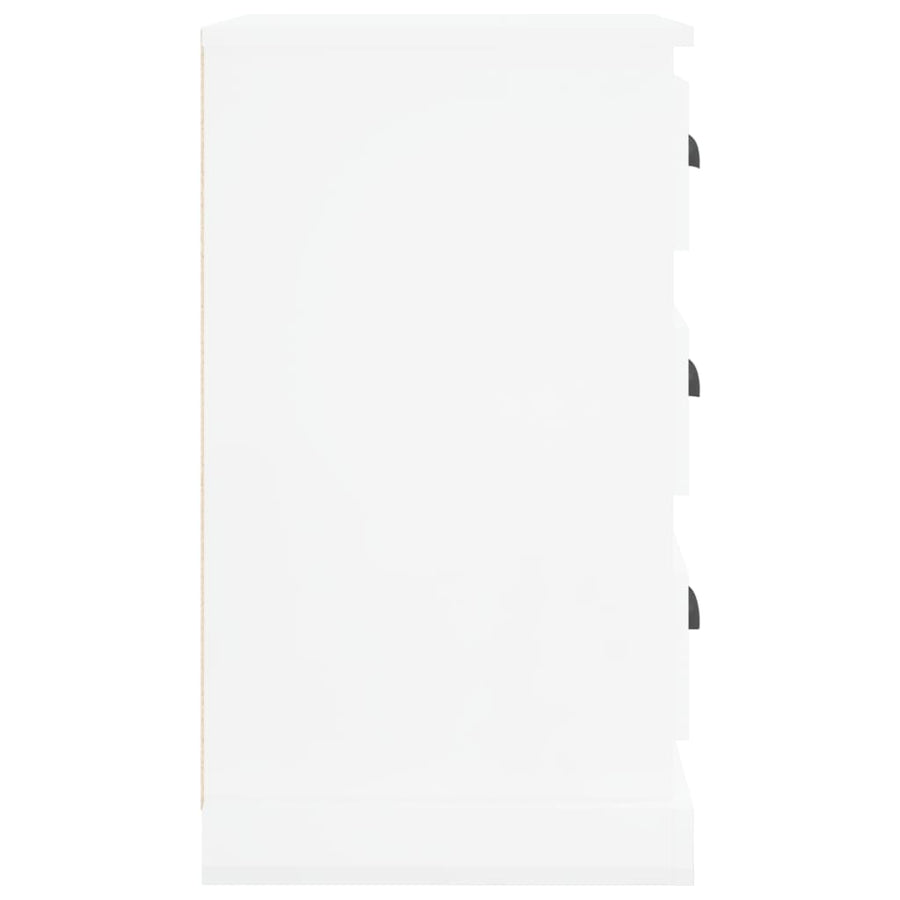 Bedside Cabinet High Gloss White 39x39x67 cm Engineered Wood