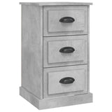Bedside Cabinet Concrete Grey 39x39x67 cm Engineered Wood - Front View