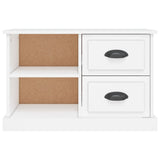 TV Cabinet White 73x35.5x47.5 cm Engineered Wood - Rear View