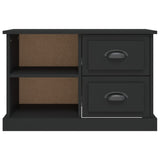 TV Cabinet Black 73x35.5x47.5 cm Engineered Wood - Rear View