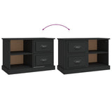 TV Cabinet Black 73x35.5x47.5 cm Engineered Wood