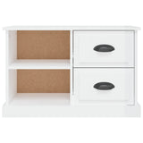 TV Cabinet High Gloss White 73x35.5x47.5 cm Engineered Wood - Rear View