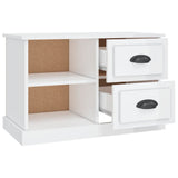 TV Cabinet High Gloss White 73x35.5x47.5 cm Engineered Wood - Close-Up Angle