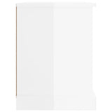 TV Cabinet High Gloss White 73x35.5x47.5 cm Engineered Wood