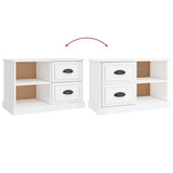 TV Cabinet High Gloss White 73x35.5x47.5 cm Engineered Wood - Extra Image