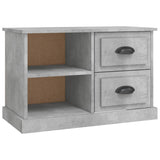 TV Cabinet Concrete Grey 73x35.5x47.5 cm Engineered Wood - Front View