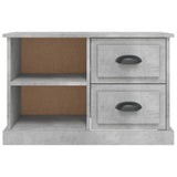 TV Cabinet Concrete Grey 73x35.5x47.5 cm Engineered Wood - Rear View
