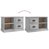 TV Cabinet Concrete Grey 73x35.5x47.5 cm Engineered Wood - Extra Image