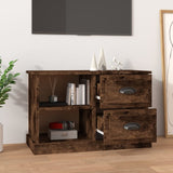 TV Cabinet Smoked Oak 73x35.5x47.5 cm Engineered Wood - Side View