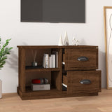 TV Cabinet Brown Oak 73x35.5x47.5 cm Engineered Wood - Side View