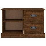 TV Cabinet Brown Oak 73x35.5x47.5 cm Engineered Wood - Rear View