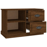 TV Cabinet Brown Oak 73x35.5x47.5 cm Engineered Wood - Close-Up Angle