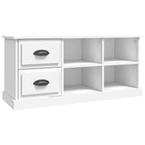 TV Cabinet White 102x35.5x47.5 cm Engineered Wood - Front View