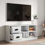TV Cabinet White 102x35.5x47.5 cm Engineered Wood - Side View
