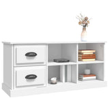 TV Cabinet White 102x35.5x47.5 cm Engineered Wood - Top-Down View