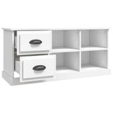 TV Cabinet White 102x35.5x47.5 cm Engineered Wood - Close-Up Angle