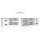 TV Cabinet White 102x35.5x47.5 cm Engineered Wood - Extra Image