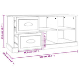 TV Cabinet White 102x35.5x47.5 cm Engineered Wood - Extra Image
