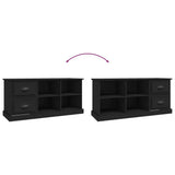 TV Cabinet Black 102x35.5x47.5 cm Engineered Wood - Extra Image